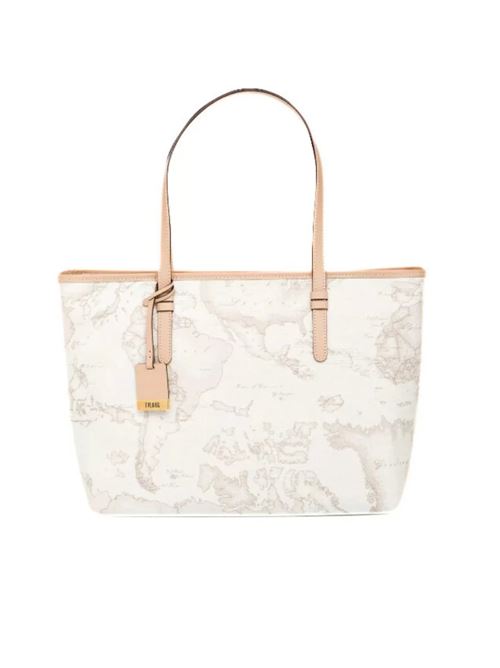 Geo White shopping bag borsa a spalla grande ALVIERO MARTINI | D0076188C0900